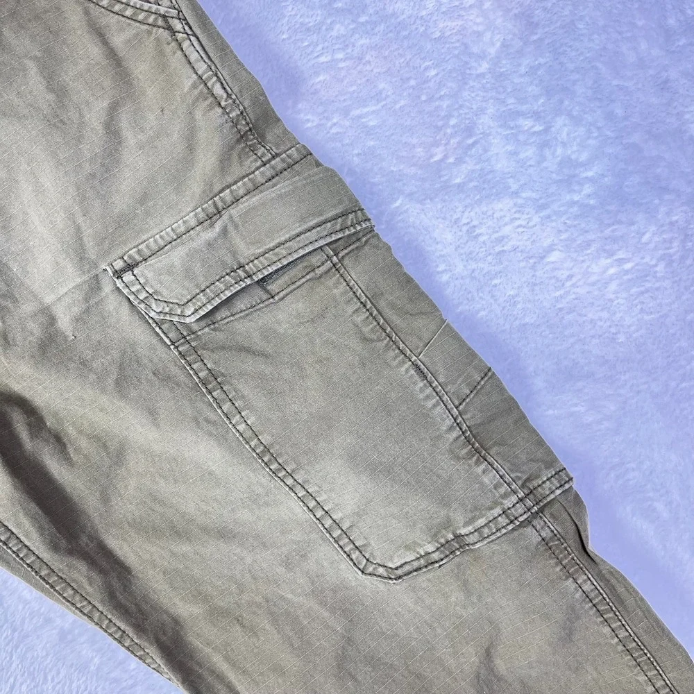 Levi Strauss Two Horse Cargo Skinny Jeans Mens Olive Green Denim Utility - 33X30